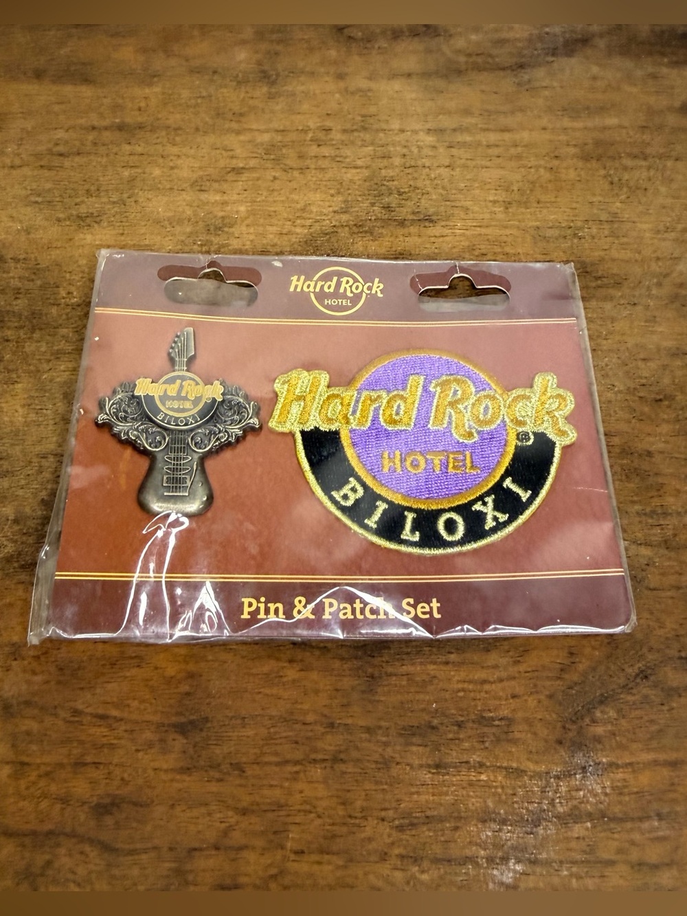 Hard Rock Hotel Biloxi Pin and Patch Set NWT